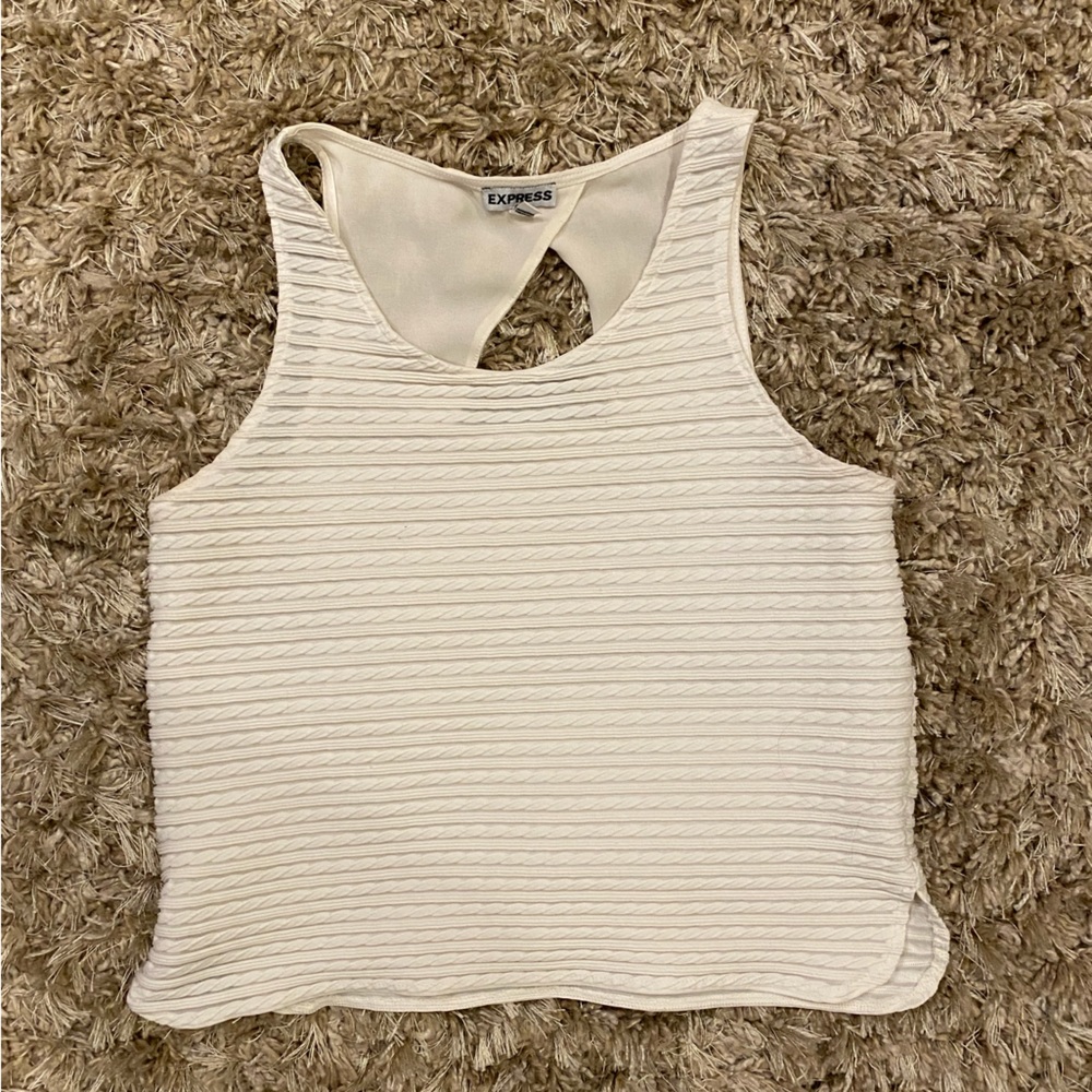 Express Top Size Medium Cream Color - image 1